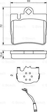 BOSCH 0 986 424 830 - Тормозные колодки, дисковые, комплект autospares.lv