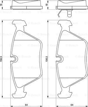 BOSCH 0 986 424 828 - Тормозные колодки, дисковые, комплект autospares.lv