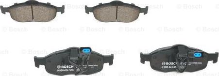 BOSCH 0 986 424 359 - Тормозные колодки, дисковые, комплект autospares.lv