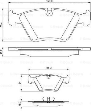 BOSCH 0 986 424 351 - Тормозные колодки, дисковые, комплект autospares.lv