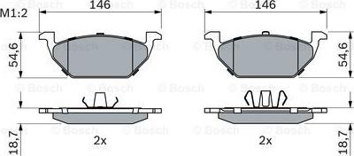 BOSCH 0 986 424 364 - Тормозные колодки, дисковые, комплект autospares.lv