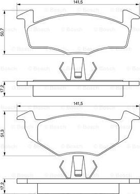 BOSCH 0 986 424 361 - Тормозные колодки, дисковые, комплект autospares.lv