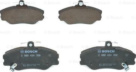 BOSCH 0 986 424 368 - Тормозные колодки, дисковые, комплект autospares.lv