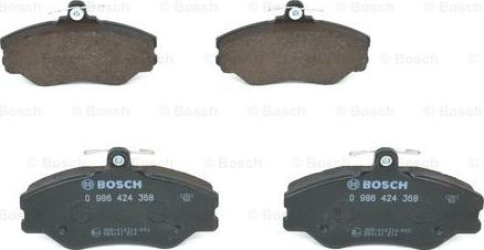 BOSCH 0 986 424 368 - Тормозные колодки, дисковые, комплект autospares.lv