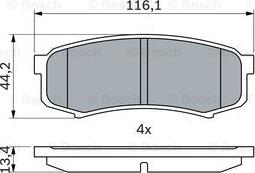 BOSCH 0 986 424 313 - Тормозные колодки, дисковые, комплект autospares.lv