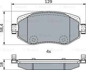 BOSCH 0 986 424 386 - Тормозные колодки, дисковые, комплект autospares.lv