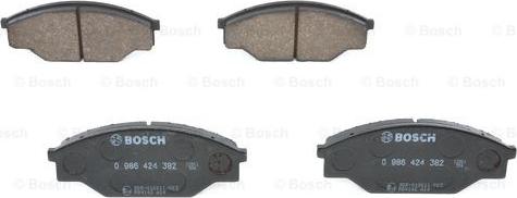 BOSCH 0 986 424 382 - Тормозные колодки, дисковые, комплект autospares.lv