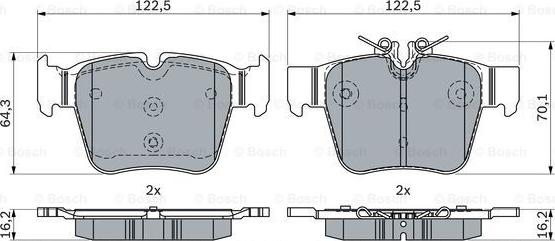 BOSCH 0 986 424 334 - Тормозные колодки, дисковые, комплект autospares.lv