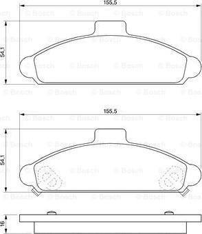 BOSCH 0 986 424 330 - Тормозные колодки, дисковые, комплект autospares.lv