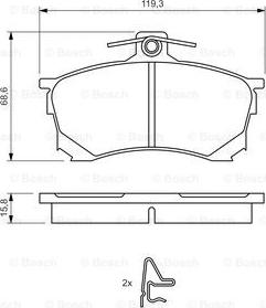 BOSCH 0 986 424 370 - Тормозные колодки, дисковые, комплект autospares.lv