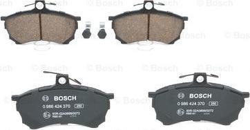 BOSCH 0 986 424 370 - Тормозные колодки, дисковые, комплект autospares.lv