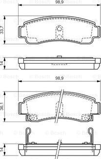 BOSCH 0 986 424 299 - Тормозные колодки, дисковые, комплект autospares.lv