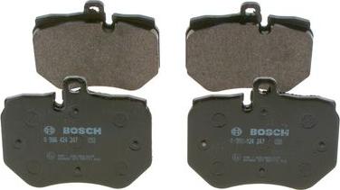 BOSCH 0 986 424 247 - Тормозные колодки, дисковые, комплект autospares.lv