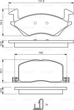 BOSCH 0 986 424 264 - Тормозные колодки, дисковые, комплект autospares.lv