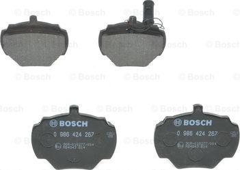 BOSCH 0 986 424 267 - Тормозные колодки, дисковые, комплект autospares.lv