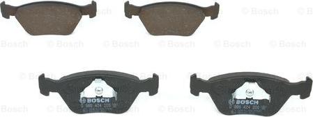 BOSCH 0 986 424 200 - Тормозные колодки, дисковые, комплект autospares.lv