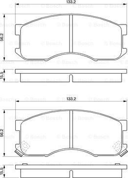 BOSCH 0 986 424 202 - Тормозные колодки, дисковые, комплект autospares.lv