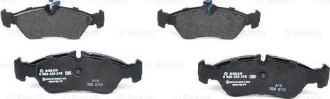 BOSCH 0 986 424 219 - Тормозные колодки, дисковые, комплект autospares.lv