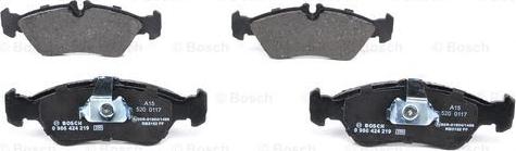 BOSCH 0 986 424 219 - Тормозные колодки, дисковые, комплект autospares.lv