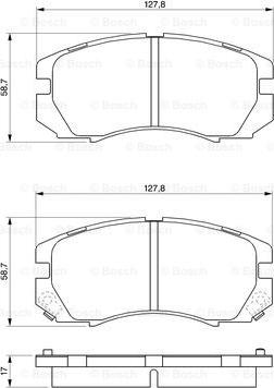 BOSCH 0 986 424 211 - Тормозные колодки, дисковые, комплект autospares.lv