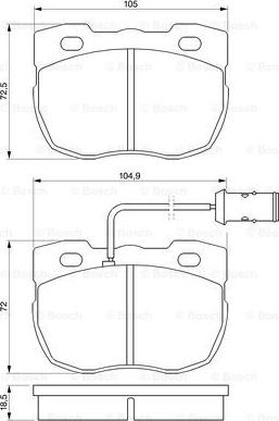 BOSCH 0 986 424 287 - Тормозные колодки, дисковые, комплект autospares.lv