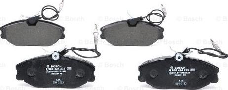 BOSCH 0 986 424 223 - Тормозные колодки, дисковые, комплект autospares.lv