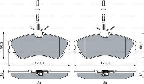 BOSCH 0 986 424 223 - Тормозные колодки, дисковые, комплект autospares.lv