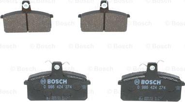 BOSCH 0 986 424 274 - Тормозные колодки, дисковые, комплект autospares.lv