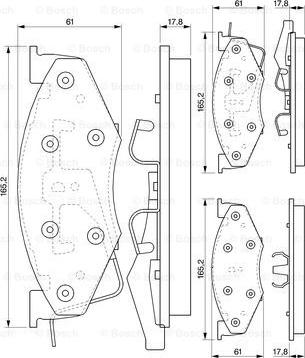 BOSCH 0 986 424 271 - Тормозные колодки, дисковые, комплект autospares.lv