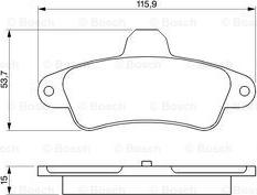 BOSCH 0 986 424 277 - Тормозные колодки, дисковые, комплект autospares.lv