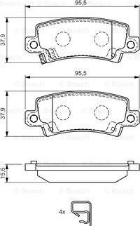 BOSCH 0 986 424 790 - Тормозные колодки, дисковые, комплект autospares.lv