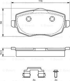 BOSCH 0 986 424 793 - Тормозные колодки, дисковые, комплект autospares.lv