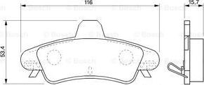 BOSCH 0 986 424 744 - Тормозные колодки, дисковые, комплект autospares.lv