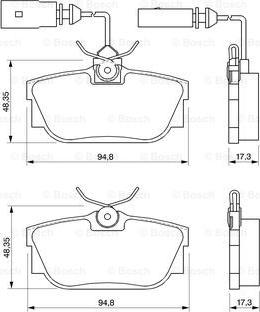 BOSCH 0 986 424 748 - Тормозные колодки, дисковые, комплект autospares.lv