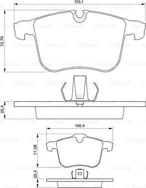 BOSCH 0 986 424 743 - Тормозные колодки, дисковые, комплект autospares.lv