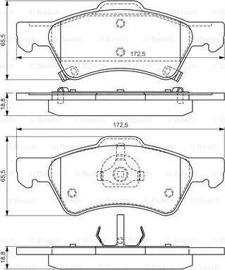 BOSCH 0 986 424 765 - Тормозные колодки, дисковые, комплект autospares.lv