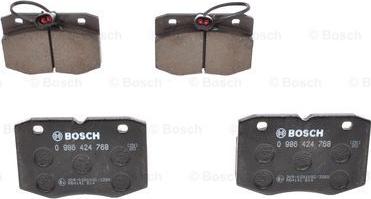 BOSCH 0 986 424 768 - Тормозные колодки, дисковые, комплект autospares.lv