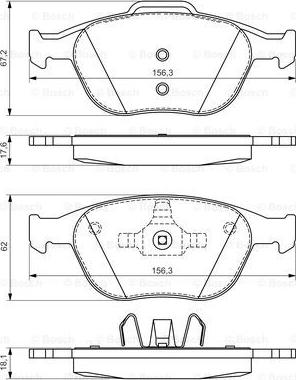 BOSCH 0 986 424 701 - Тормозные колодки, дисковые, комплект autospares.lv