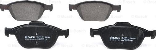 BOSCH 0 986 424 701 - Тормозные колодки, дисковые, комплект autospares.lv