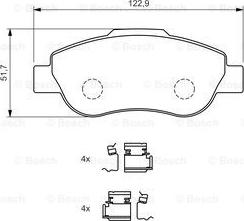 BOSCH 0 986 424 786 - Тормозные колодки, дисковые, комплект autospares.lv