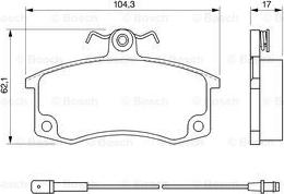 BOSCH 0 986 424 783 - Тормозные колодки, дисковые, комплект autospares.lv