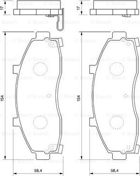 BOSCH 0 986 424 726 - Тормозные колодки, дисковые, комплект autospares.lv