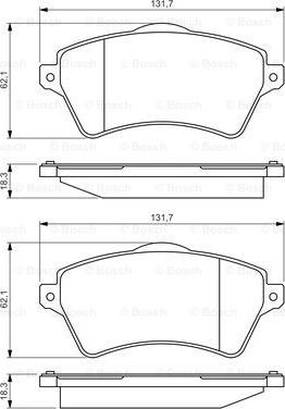 BOSCH 0 986 424 721 - Тормозные колодки, дисковые, комплект autospares.lv