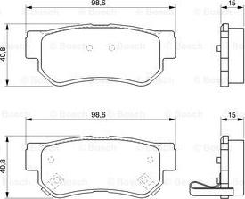 BOSCH 0 986 424 728 - Тормозные колодки, дисковые, комплект autospares.lv