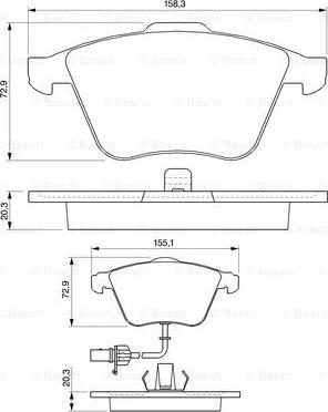 BOSCH 0 986 424 779 - Тормозные колодки, дисковые, комплект autospares.lv