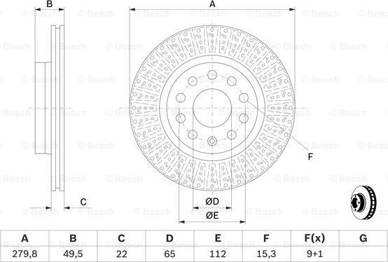 BOSCH 0 986 479 940 - Тормозной диск autospares.lv