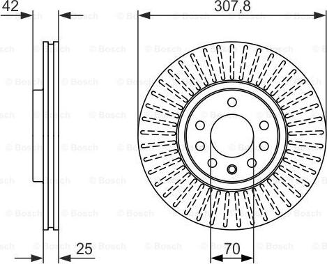 BOSCH 0 986 479 947 - Тормозной диск autospares.lv