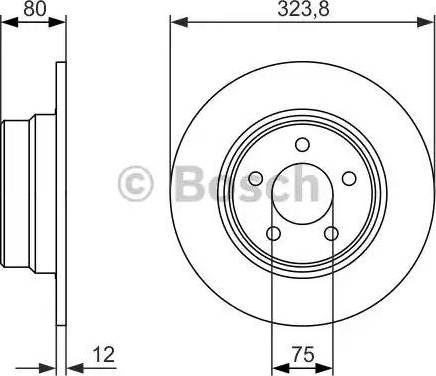 BOSCH 0 986 479 954 - Тормозной диск autospares.lv