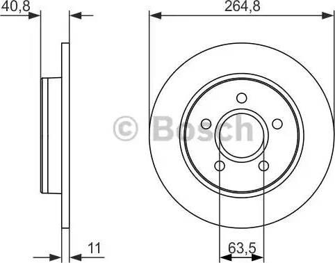 BOSCH 0 986 479 955 - Тормозной диск autospares.lv