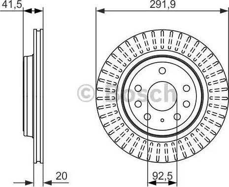 BOSCH 0 986 479 950 - Тормозной диск autospares.lv